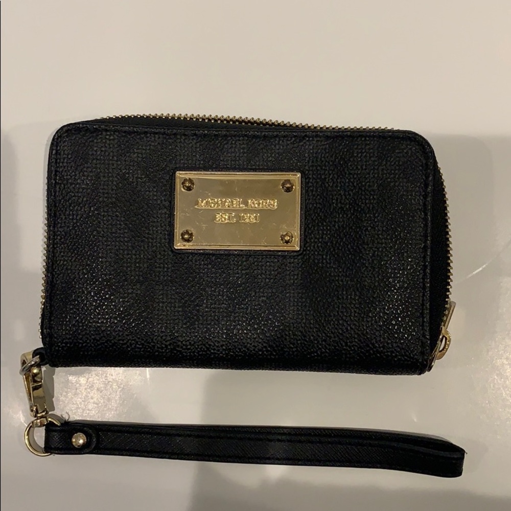 Michael Kors Black Wristlet